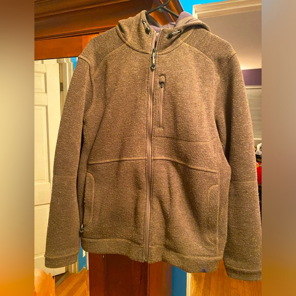 Men’s LL Bean fleece lined jacket- brown